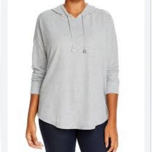 Michael Kors Waffle Knit Hoodie Women's Soft Gray Size Small